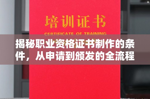 山上揭秘职业资格证书制作的条件，从申请到颁发的全流程解析